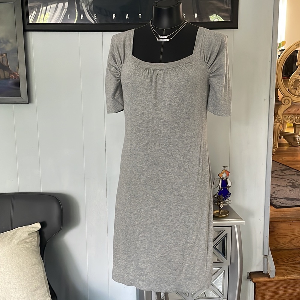 Banana Republic Heather Gray Midi Dress